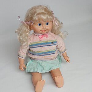 Vintage 1986 Playmates 25” Cricket Talking Doll w/ Tape, Mouth & Eyes Move